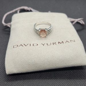 David Yurman Sterling Silver Petite Wheaton  Morganite